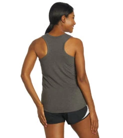Women’s Perfect Tri Racerback Tank -Roxy Zone 5665868251304 heatheredcharcoal 3a