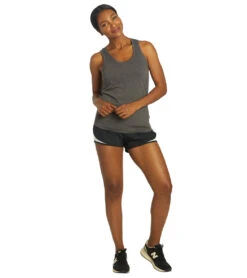 Women’s Perfect Tri Racerback Tank -Roxy Zone 5665868251304 heatheredcharcoal 4a