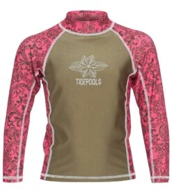 Girls' Pineapple Hot Pink Long Sleeve Rashguard (Toddler, Little Kid, Big Kid)