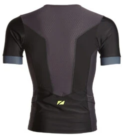Zone3 Men's Aquaflo Plus SS Tri Top -Roxy Zone 5668186947752 blackgreyneongreen 3a