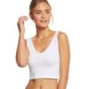FREE PEOPLE Solid Rib Brami Yoga Crop Top