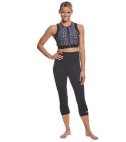 Heat Maximizing Printed Crop Top -Roxy Zone 5669180637352 mysticmaze 4a