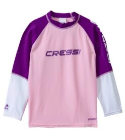 CRESSI Girls' Rocks Long Sleeve Rashguard (7yrs-15yrs)