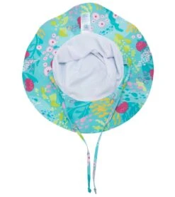 Girls' Luau Classics Brim Sun Protection Hat (Baby, Toddler) -Roxy Zone 5671072923816 aquacoralreef 3a