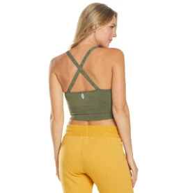 FREE PEOPLE Movement Good Karma Crop Yoga Top -Roxy Zone 5678282440872 army 3a