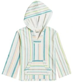 Roxy Girls' Catch Up Love Stripe Hooded Poncho