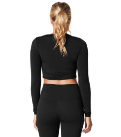 Arabesque Long Sleeve Tee -Roxy Zone 6672848650408 ebony 3a