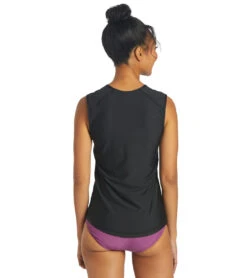 Women's Sleeveless UPF 50+ Rashguard -Roxy Zone 6726456836264 black 3a