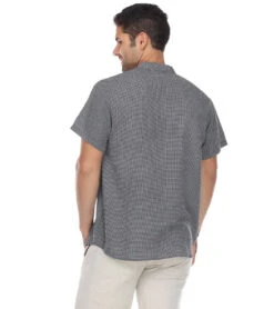 Men's Button Up Kurta Shirt -Roxy Zone 6765698515112 black 3a