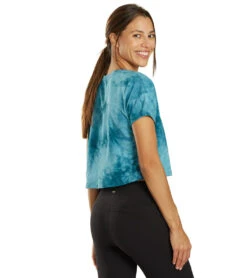 Marika Tie Dye Boxy Crop -Roxy Zone 6948895555752 bluesprucespiraltiedye 3a