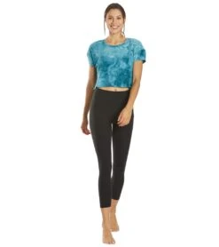 Marika Tie Dye Boxy Crop -Roxy Zone 6948895555752 bluesprucespiraltiedye 4a