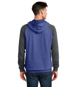 Unisex Lightweight Fleece Raglan Hoodie -Roxy Zone 7025272848552 heathereddeeproyalheatheredcharcoal 3a