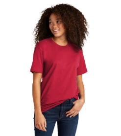 Unisex Short Sleeve Cotton Tee -Roxy Zone 7082178347176 red 4a