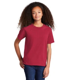 Youth Core Cotton Short Sleeve Tee -Roxy Zone 7085072580776 red 4a