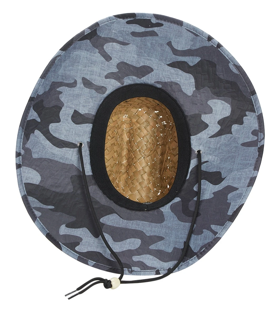 Xcel Unisex Sunset Point Straw Hat With Grey Camo Print 4 Xcel Unisex Sunset Point Straw Hat With Grey Camo Print - Image 4