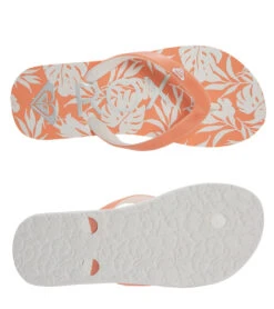 Roxy Girls' Tahiti VII Flip Flop (Little Kid, Big Kid) -Roxy Zone 7209666281640 livingcoral 4a