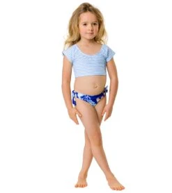 Girls' Mango Tango Sustainable Crop SS Rash Top Set (Little Kid, Big Kid) 11 Girls' Mango Tango Sustainable Crop SS Rash Top Set (Little Kid, Big Kid) -Roxy Zone 7217022271656 blue 5a