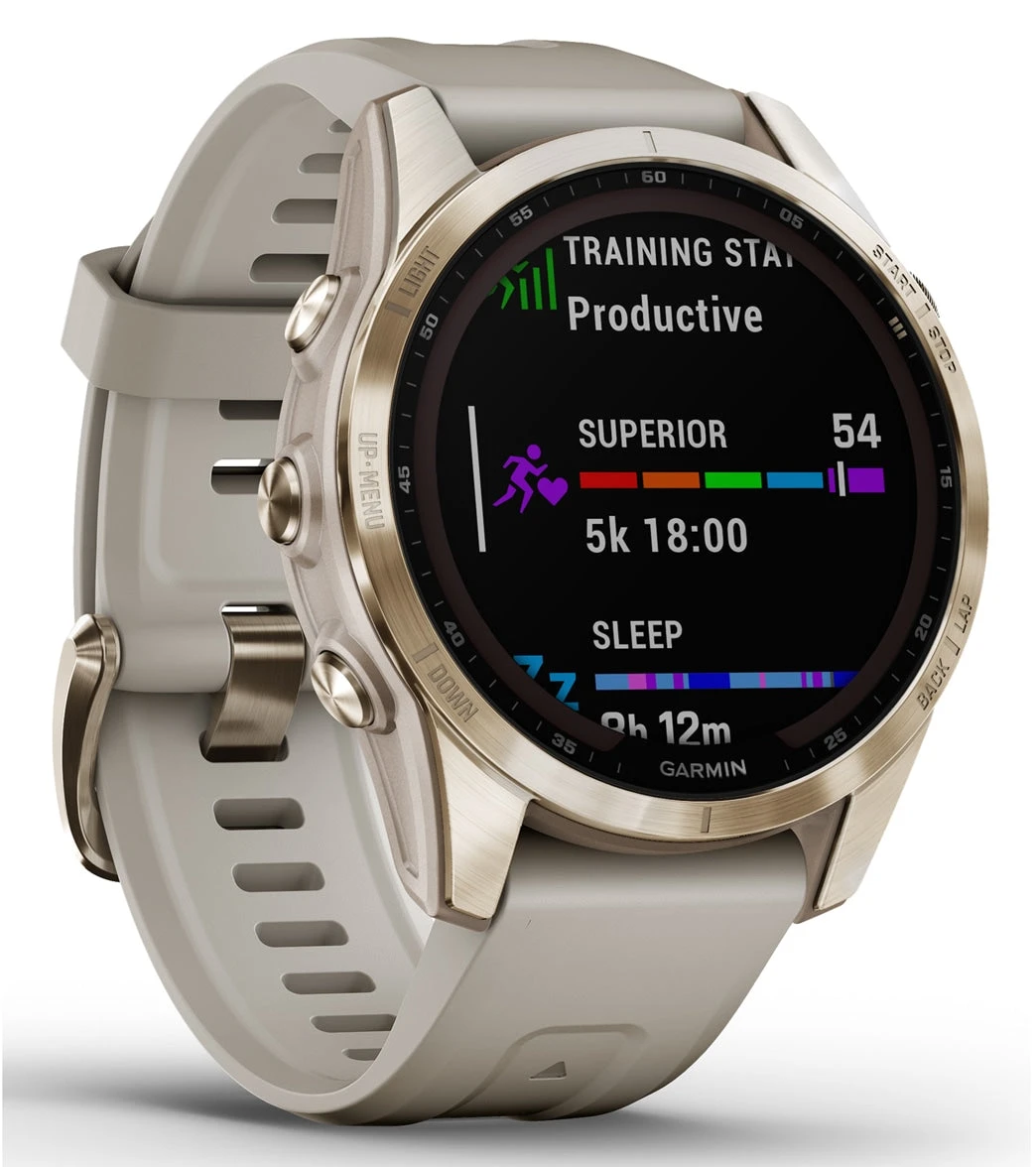 Garmin Fenix 7S Sapphire Solar Cream Gold Titanium/Light Sand Band 3 Garmin Fenix 7S Sapphire Solar Cream Gold Titanium/Light Sand Band - Image 3