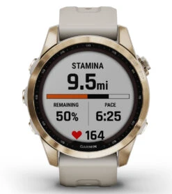 Garmin Fenix 7S Sapphire Solar Cream Gold Titanium/Light Sand Band 16 Garmin Fenix 7S Sapphire Solar Cream Gold Titanium/Light Sand Band -Roxy Zone 7289504759976 goldlightsand 6a