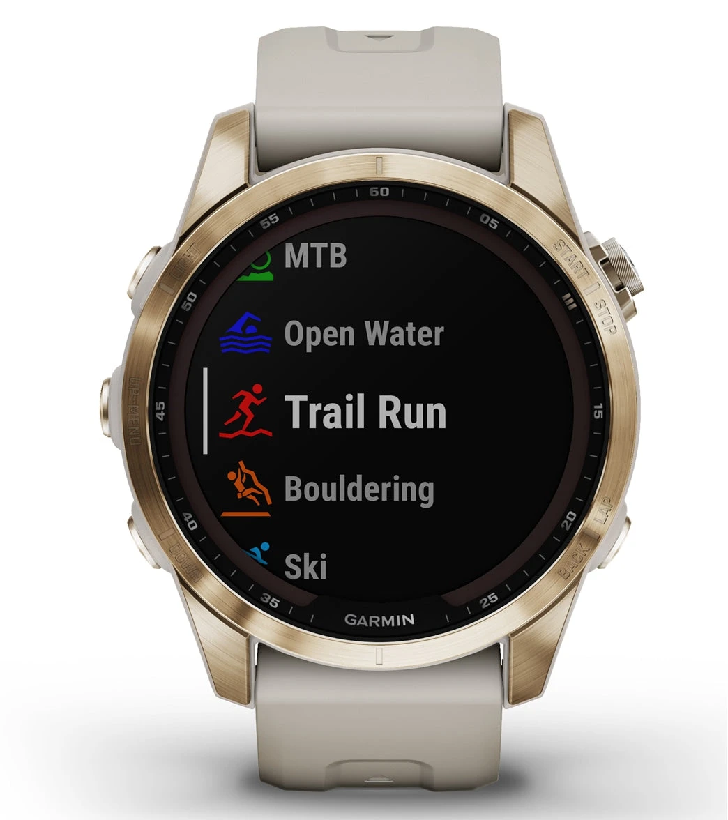 Garmin Fenix 7S Sapphire Solar Cream Gold Titanium/Light Sand Band 7 Garmin Fenix 7S Sapphire Solar Cream Gold Titanium/Light Sand Band - Image 7