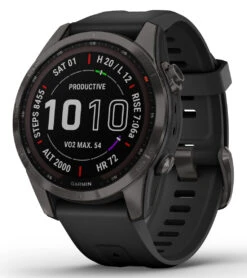 Garmin Fenix 7S Sapphire Solar Carbon Gray DLC Titanium/Black Band