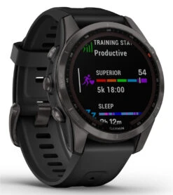 Garmin Fenix 7S Sapphire Solar Carbon Gray DLC Titanium/Black Band -Roxy Zone 7289504858280 carbongrayblack 3a