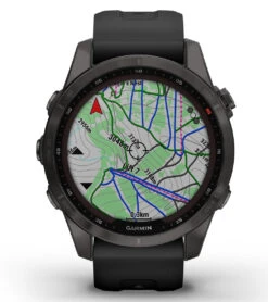 Garmin Fenix 7S Sapphire Solar Carbon Gray DLC Titanium/Black Band -Roxy Zone 7289504858280 carbongrayblack 4a