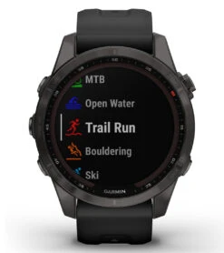 Garmin Fenix 7S Sapphire Solar Carbon Gray DLC Titanium/Black Band -Roxy Zone 7289504858280 carbongrayblack 7a
