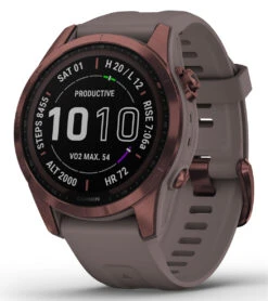 Garmin Fenix 7S Sapphire Solar Dark Bronze Titanium/Shale Gray Band