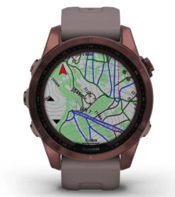 Garmin Fenix 7S Sapphire Solar Dark Bronze Titanium/Shale Gray Band -Roxy Zone 7289504923816 bronzegray 4a