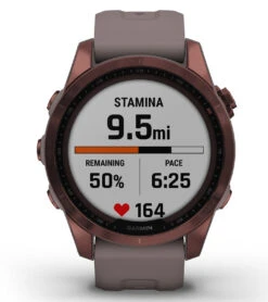 Garmin Fenix 7S Sapphire Solar Dark Bronze Titanium/Shale Gray Band -Roxy Zone 7289504923816 bronzegray 6a