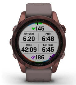 Garmin Fenix 7S Sapphire Solar Dark Bronze Titanium/Shale Gray Band -Roxy Zone 7289504923816 bronzegray 9a