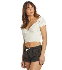 Billabong Women's Spring Air Top -Roxy Zone 7316759085224 saltcrystal 5a