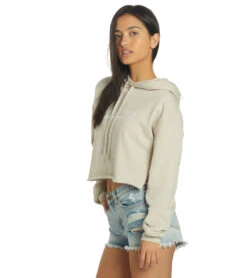 Limited Edition Women’s Hoodie Crop Top -Roxy Zone 7320115183784 heatherdust 3a