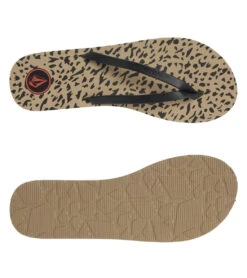 Volcom Women's Color Me Spring Flip Flop -Roxy Zone 7348980482216 animalprint 4a