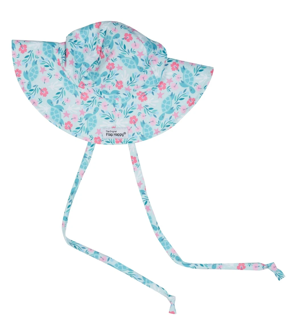 Girls' Botanical Turtles UPF 50+ Floppy Hat 1 Girls' Botanical Turtles UPF 50+ Floppy Hat