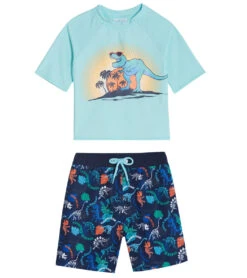 Boys' Dino Sunset Short Sleeve Rashguard Set (Baby, Toddler)