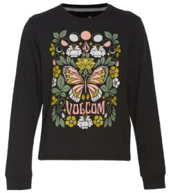 Volcom Girls' Made From Stoke Long Sleeve Tee (Big Kid) -Roxy Zone 7507620987048 black 4a