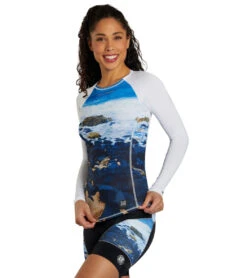 Women's Skin Cooler Long Sleeve Top -Roxy Zone 7546158186664 lavarockyingyang 4a