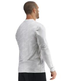 TYR Men's Camohex SunDefense Long Sleeve Vented UPF 50+ Swim Shirt -Roxy Zone 7573289730216 windchime 4a