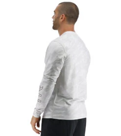 TYR Men's Camohex SunDefense Long Sleeve Vented UPF 50+ Swim Shirt -Roxy Zone 7573289730216 windchime 6a