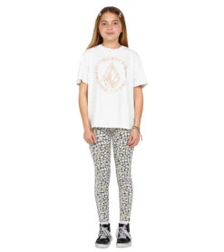 Volcom Girls' Truly Stoked BF Short Sleeve Tee (Big Kid) -Roxy Zone 7585918877864 starwhite 3a