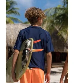 Boys' Navy Short Sleeve Rashguard (Toddler, Little Kid, Big Kid) -Roxy Zone 7601447108776 navy 3a