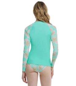 Body Glove Women's Wahine Sleek Long Sleeve UPF 50 Rash Guard -Roxy Zone 7626501980328 crystal 3a
