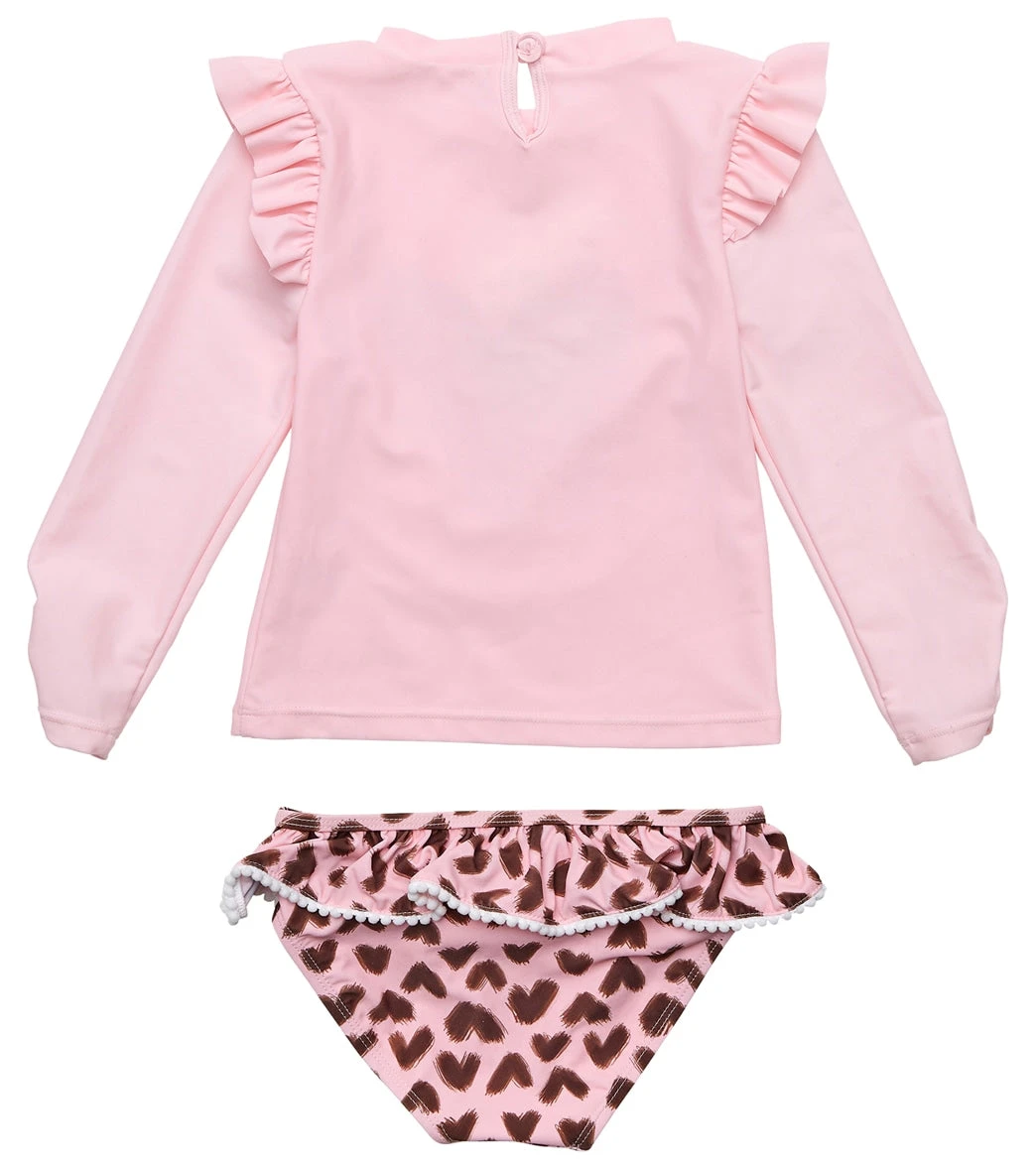 Girls' Wild Love Long Sleeve Rash Guard Set (Baby, Toddler, Little Kid) 2 Girls' Wild Love Long Sleeve Rash Guard Set (Baby, Toddler, Little Kid) - Image 2
