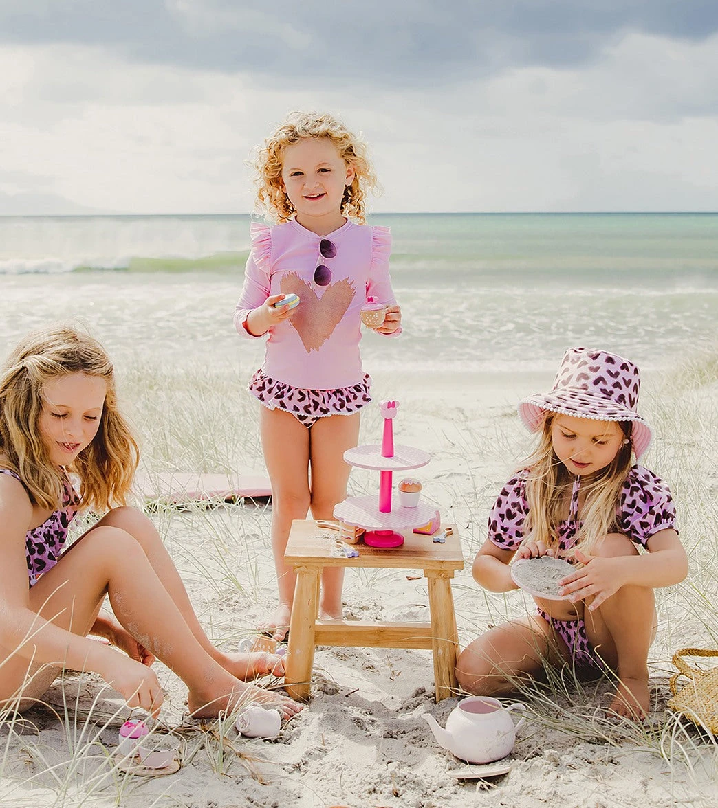 Girls' Wild Love Long Sleeve Rash Guard Set (Baby, Toddler, Little Kid) 4 Girls' Wild Love Long Sleeve Rash Guard Set (Baby, Toddler, Little Kid) - Image 4