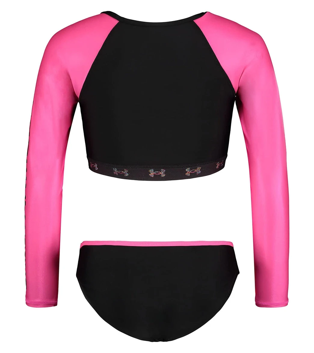 Under Armour Girls' UA Two Piece Rashguard Set (Little Kid, Big Kid) 2 Under Armour Girls' UA Two Piece Rashguard Set (Little Kid, Big Kid) - Image 2