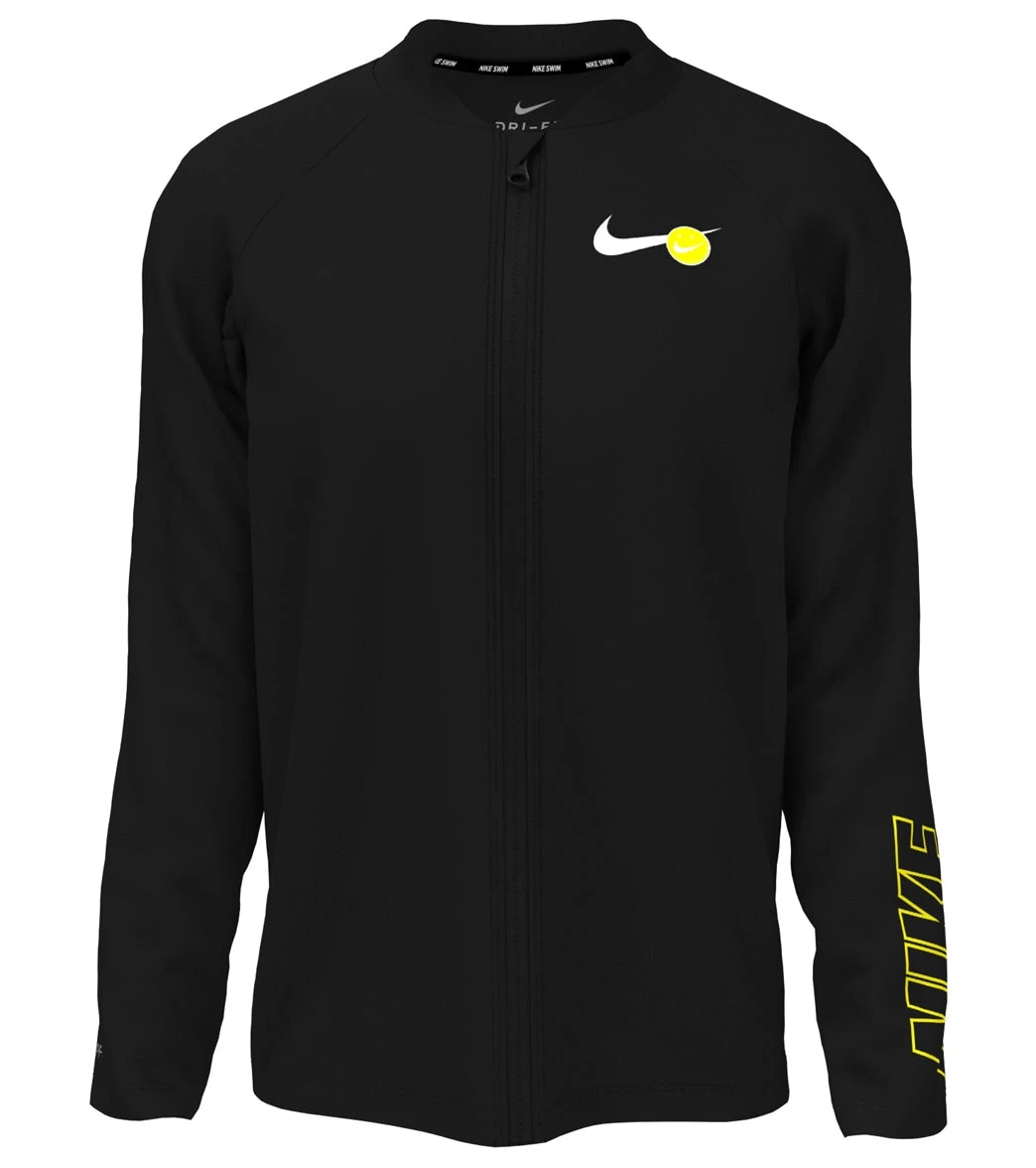 Nike Boys' Solid Hydro Long Sleeve Rashguard (Big Kid) 1 Nike Boys' Solid Hydro Long Sleeve Rashguard (Big Kid)