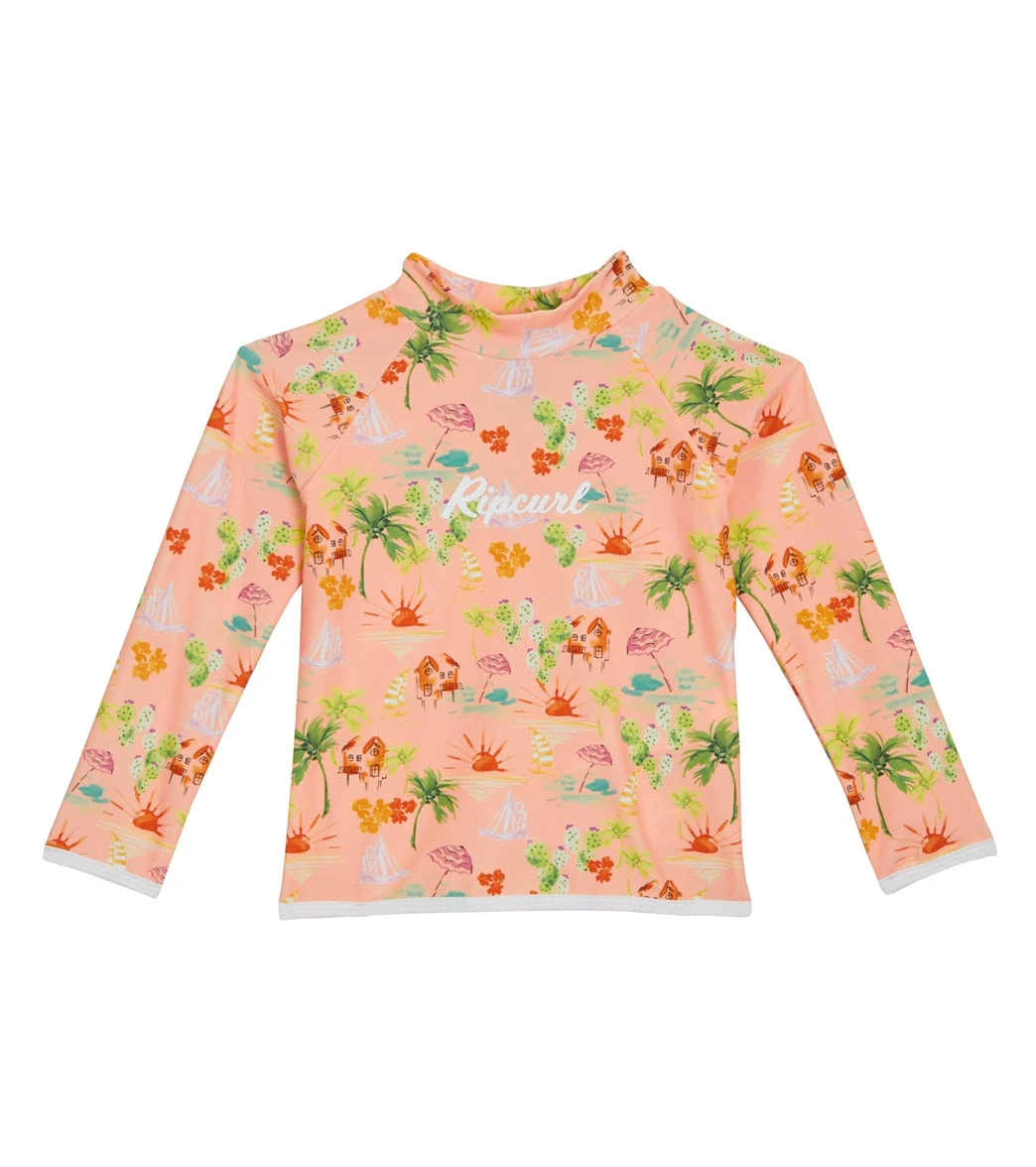 Rip Curl Girls' Vacation Club Long Sleeve Rashguard (Toddler, Little Kid) 1 Rip Curl Girls' Vacation Club Long Sleeve Rashguard (Toddler, Little Kid)