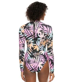 Women's Roxy Active Onesie Back Zip UPF 50 One Piece Swimsuit 5 Women's Roxy Active Onesie Back Zip UPF 50 One Piece Swimsuit -Roxy Zone 7778364850344 anthracitezebrajungle 3a